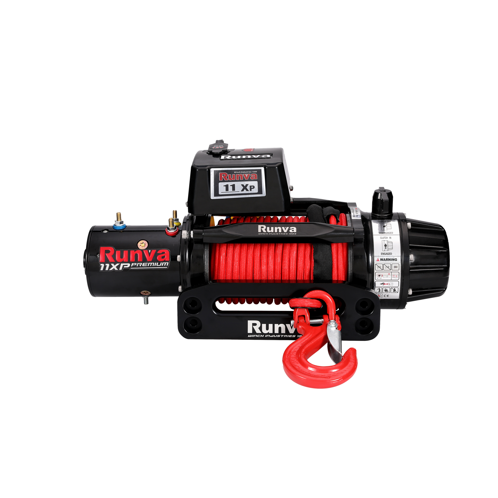 Runva 11XP PREMIUM RED 12V with Synthetic Rope (INCLUDES HANDHELD)