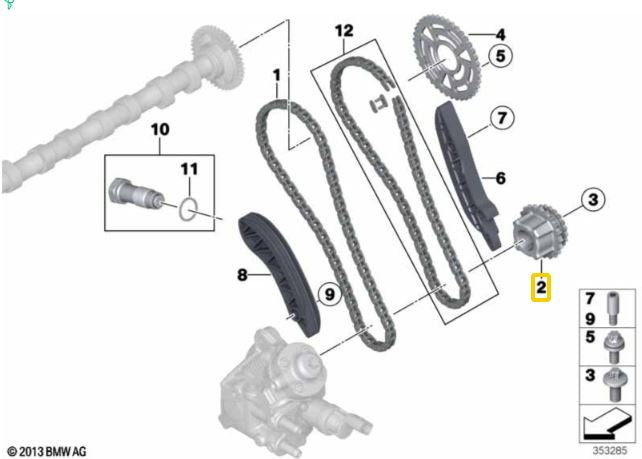 Genuine BMW Engine Fuel Injection Pump Sprocket for N57 - BMW 13527800025