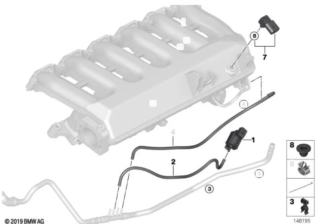BMW MAP Manifold Absolute Pressure Sensor for M57N & M57N2 - Metzger 13627792260