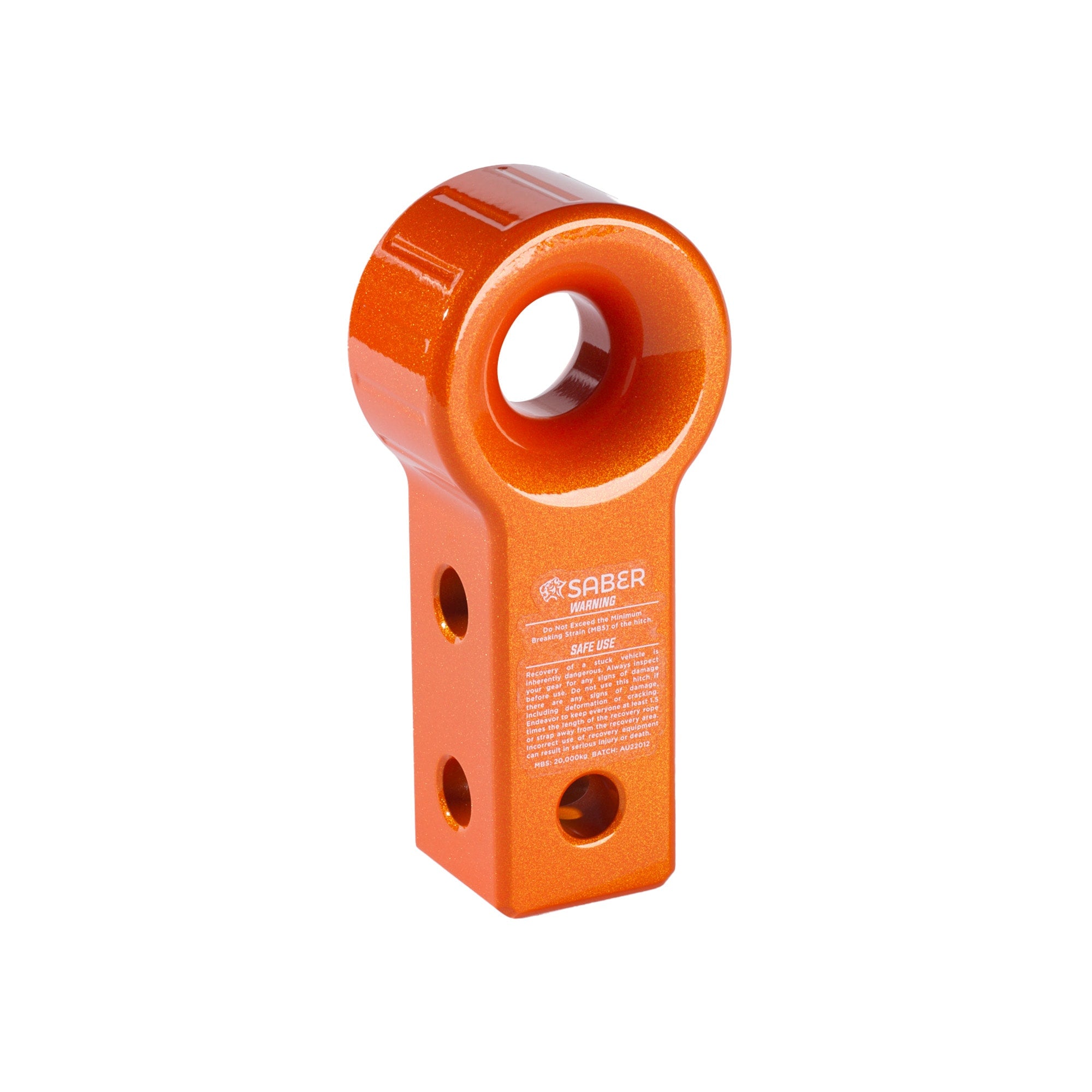 Saber Offroad 7075 Soft Shackle Only Aluminium Recovery Hitch – Prismatic Orange