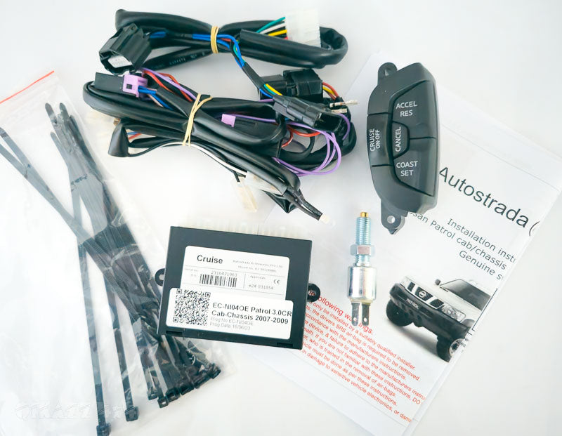 Autostrada E-Cruise Cruise Control Kit for Nissan Patrol GU Y61 ZD30 3.0L CRDi Without Factory Clutch Switch (2007-2009) OEM Steering Wheel Switch | Autostrada