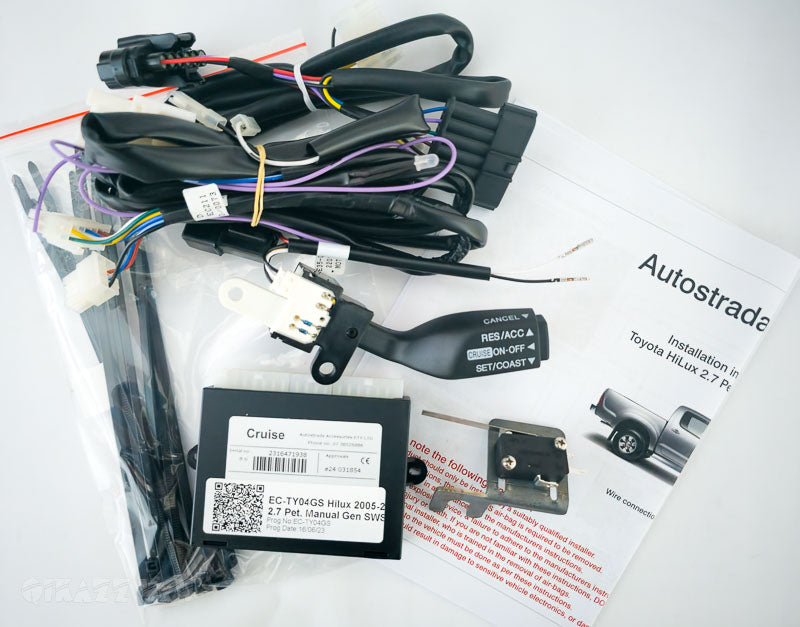 Autostrada E-Cruise Cruise Control Kit for Toyota Hilux TGN16R 2.7L Petrol 4Cyl Manual (2005-08/2011) Wired Genuine Style Stalk | Autostrada