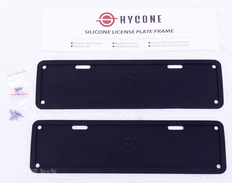 Hycone Silicone License Plate Covers suit Slim Line Number Plates