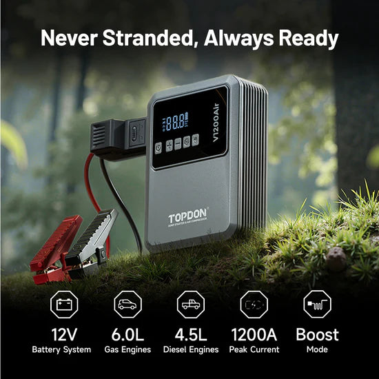Topdon 2-In-1 Jump Starter and Tire Inflator V1200Air