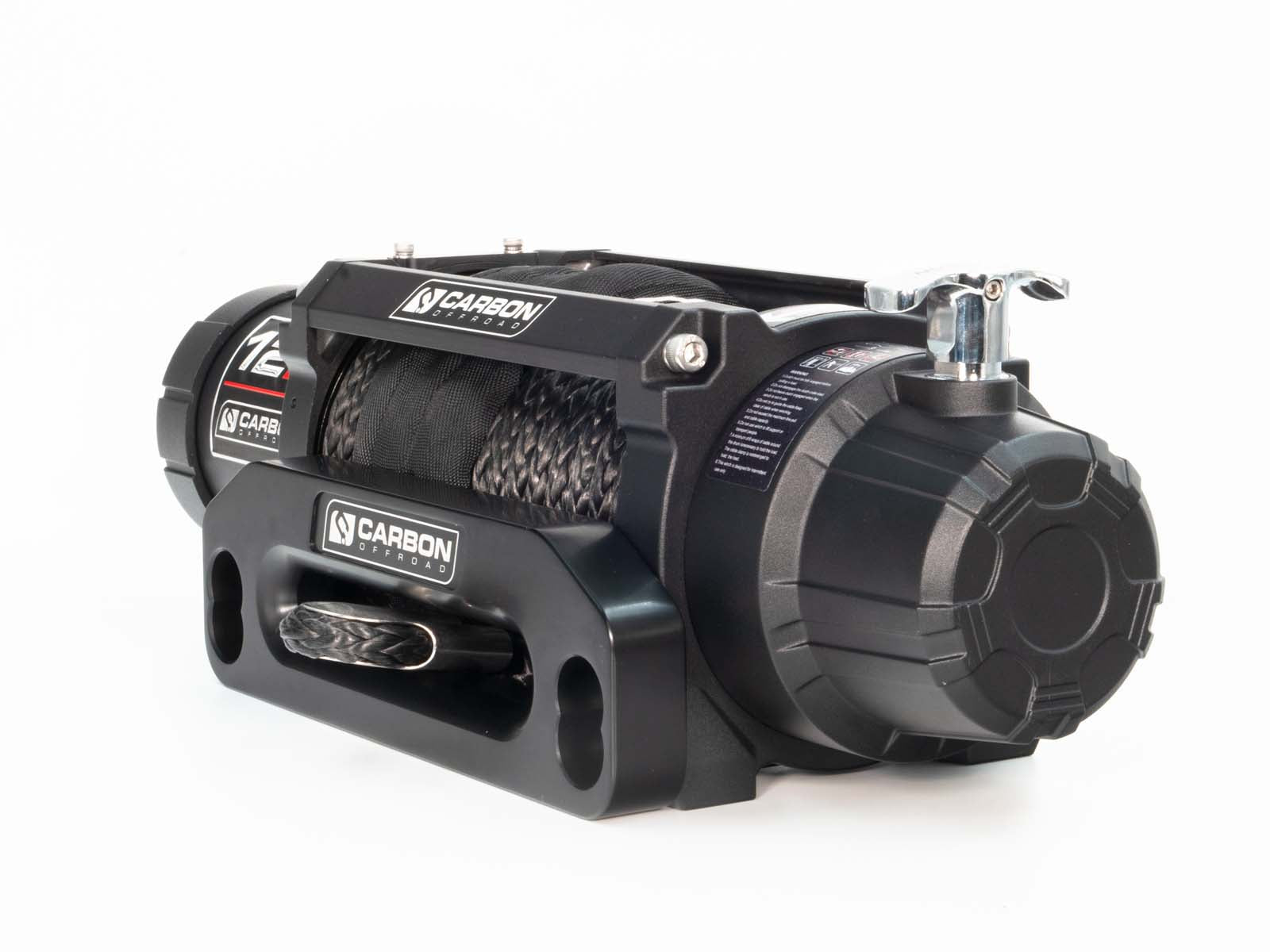 Carbon 12K - 12000lb Winch V3 with MegaPro Hook | Carbon Offroad