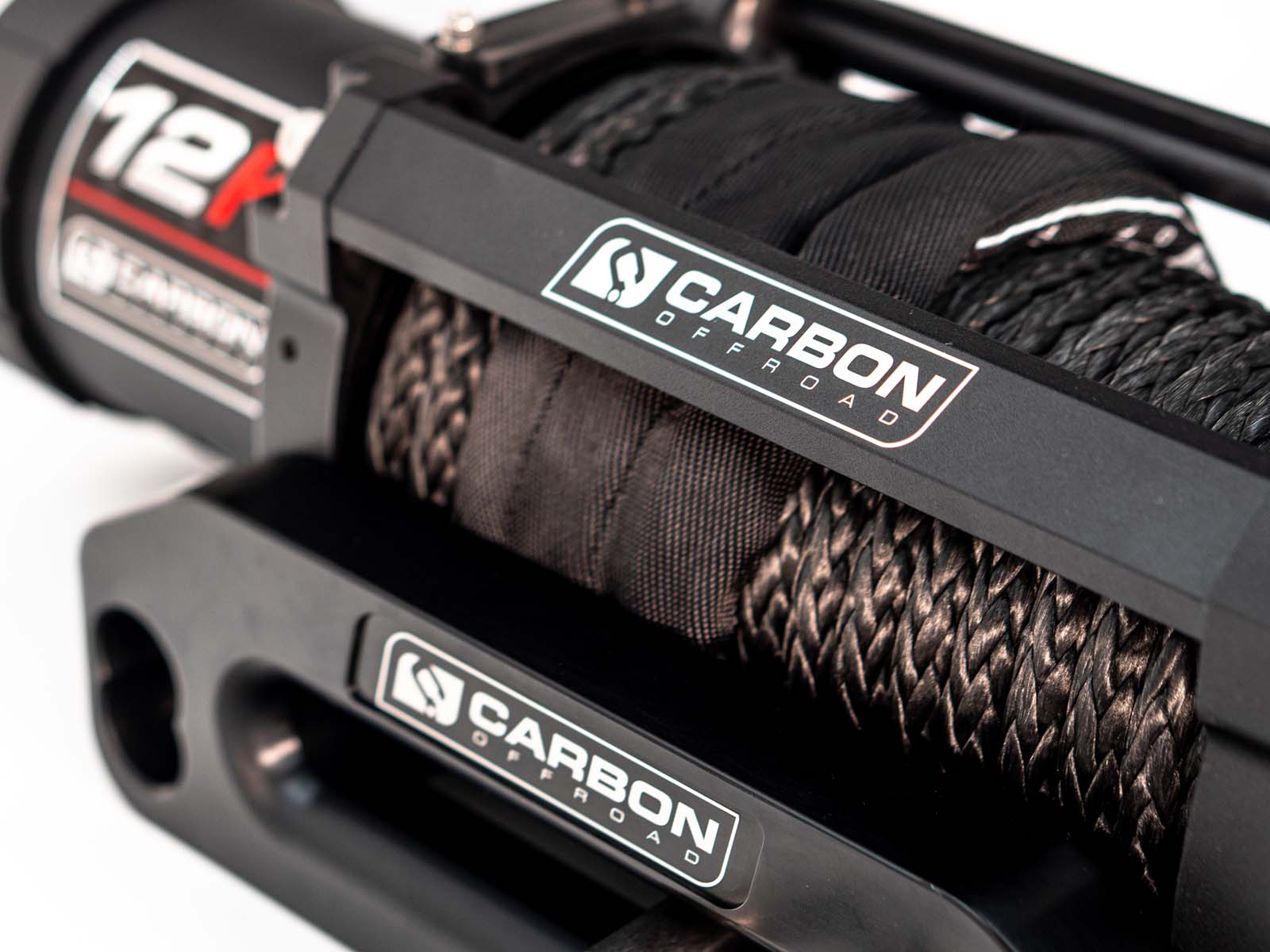 Carbon 12K - 12000lb Winch With Sandy Taupe Hook V3 | Carbon Offroad