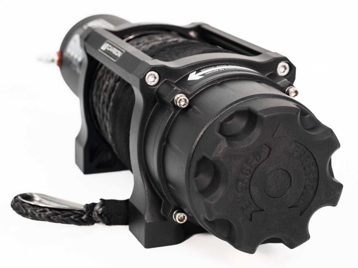 Carbon Offroad 6000lb ATV/Small 4X4 Winch with twin wireless remotes | Carbon Offroad