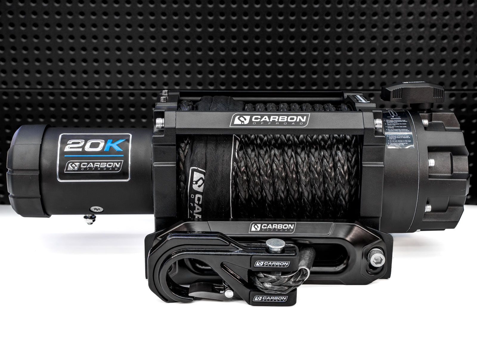 Carbon 12K - 12000lb Winch V3 - BYO HOOK | Carbon Offroad
