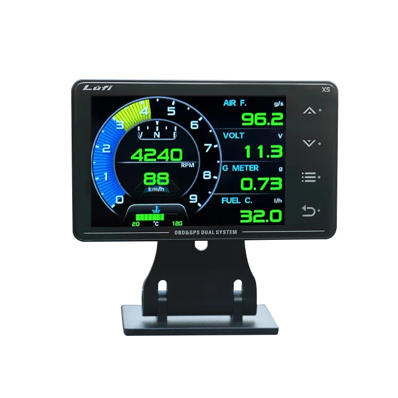 Lufi XS OBD2 Multi-functional Boost/temperature Gauge Scan tool GPS Gyroscope
