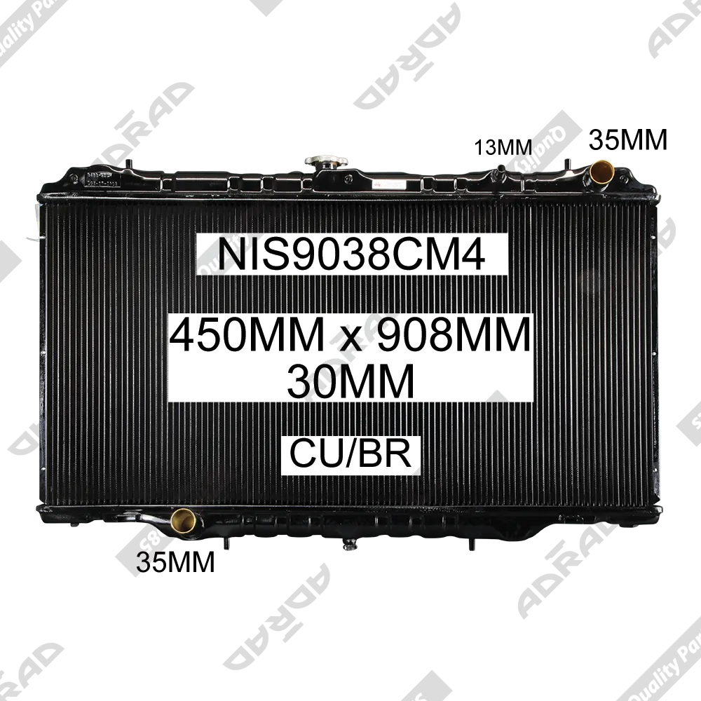 Adrad OEM Radiator for Nissan Patrol GU Y61 ZD30 Dsl Man '97-9/01 Brass  / Copper