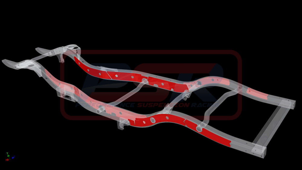 PSR Nissan Patrol GQ-GU Chassis Bracing Wagon STD Arm Internal-External (Engine mount to tow bar)