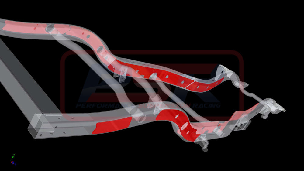 PSR Nissan Patrol GQ-GU Chassis Bracing Wagon STD Arm Internal-External (Engine mount to tow bar)