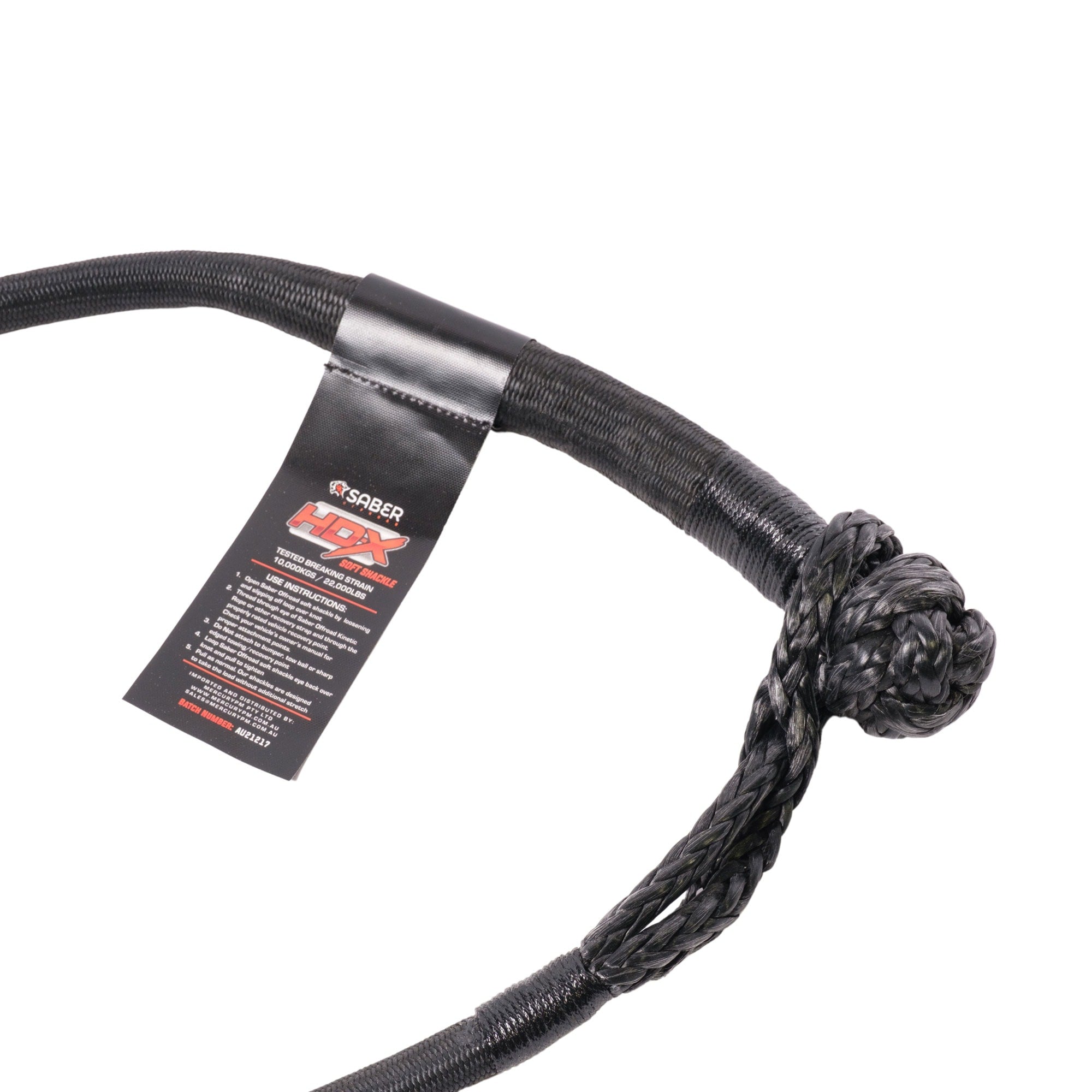 Saber Offroad 10,000kg HDX SaberPro Technora Bound Soft Shackle - Long