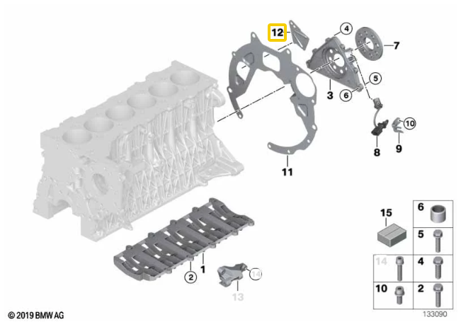 Genuine BMW Cover Lid for M57N & M57N2 - 11147794342