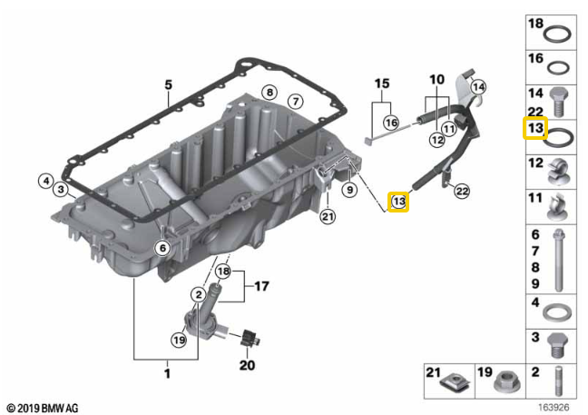 Genuine BMW Engine Oil Dipstick Tube Seal for M57N & M57N2 - BMW 11437794698