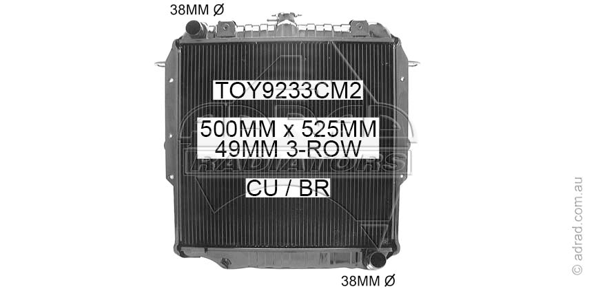 Adrad Brass / Copper Radiator for Toyota Landcruiser 79 Series Manual