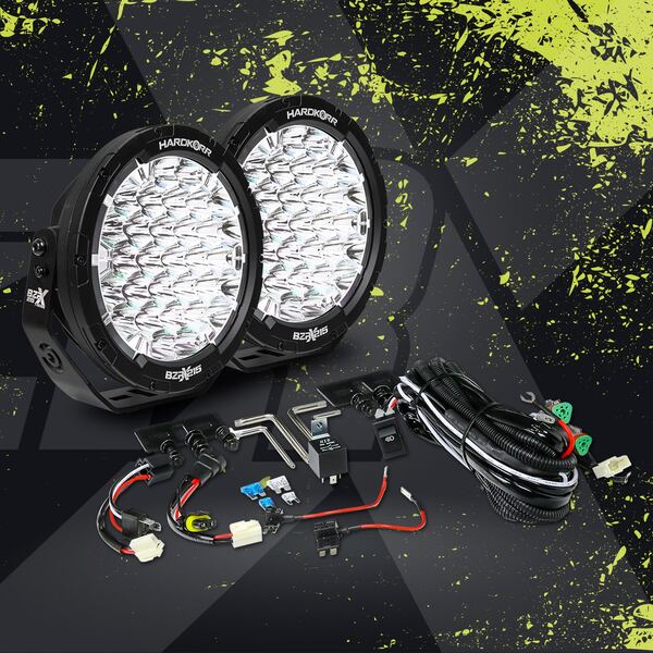 HARDKORR BZR-X SERIES 9? LED DRIVING LIGHTS (PAIR W/HARNESS) - HKBZRX215 3