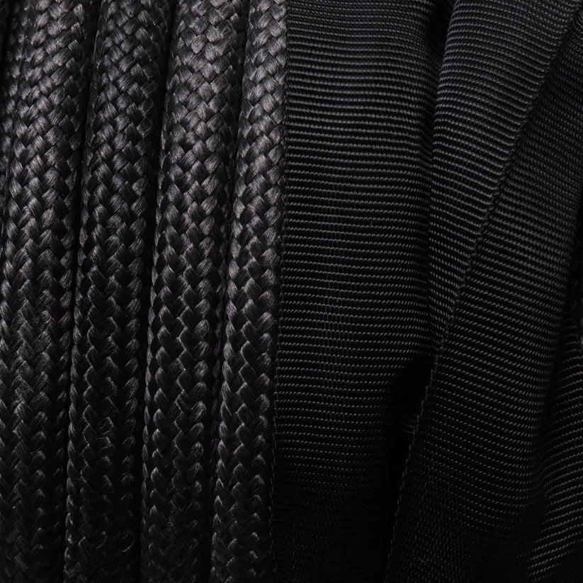 Saber Double Braided Winch Rope - 30M - 8,000KG - Black