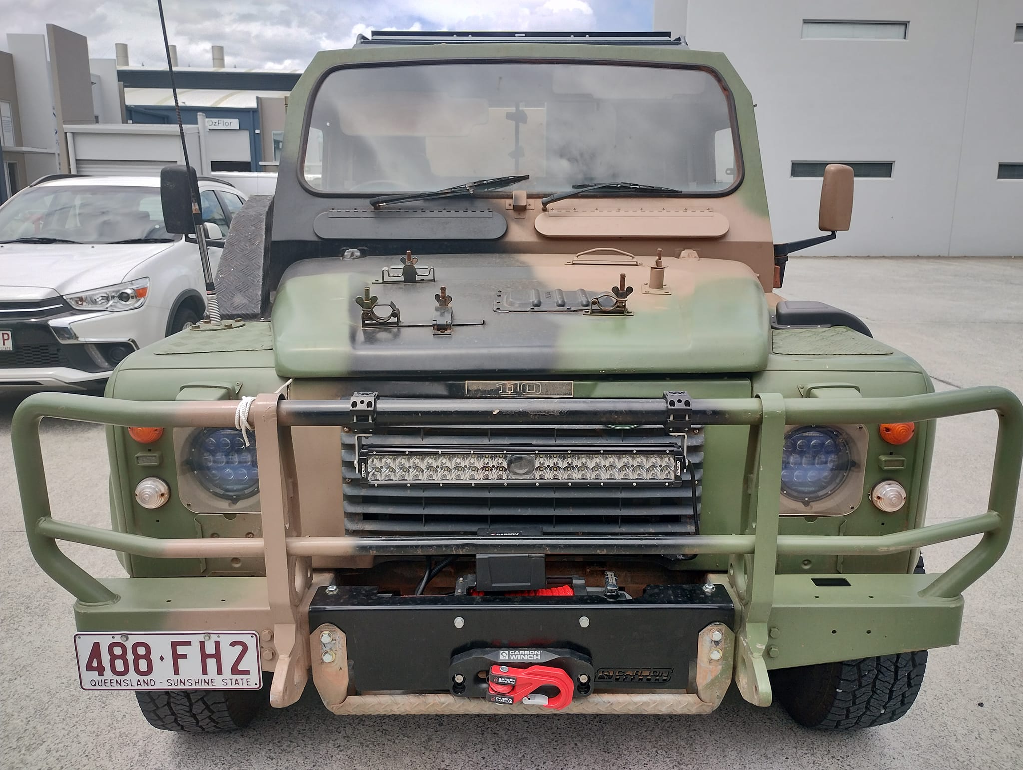 Carbon Offroad Hidden Winch Cradle for Ex-Army Landrover  6x6 Perentie | Carbon Offroad
