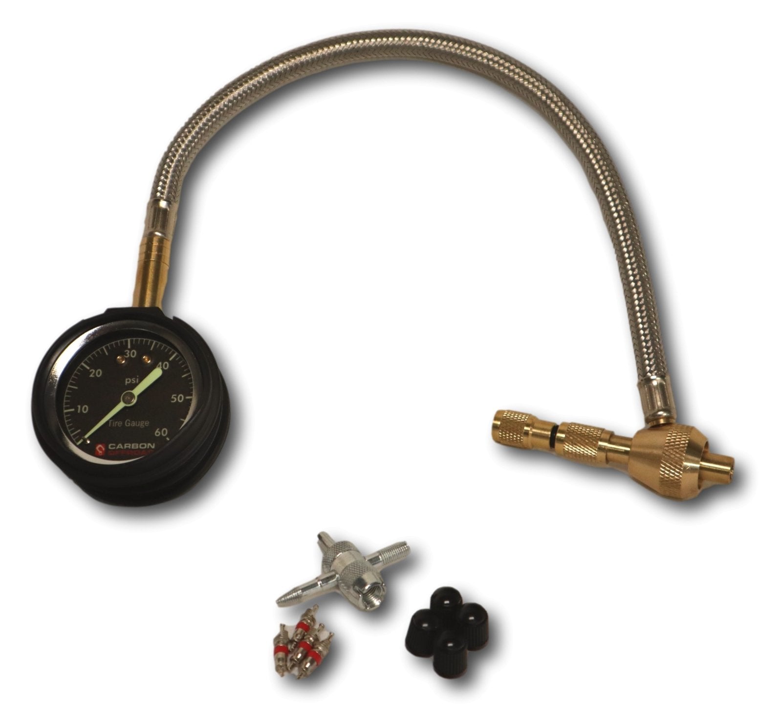 Carbon Offroad Speedy Tyre Deflator / Pressure Gauge Analogue or Digital | Carbon Offroad