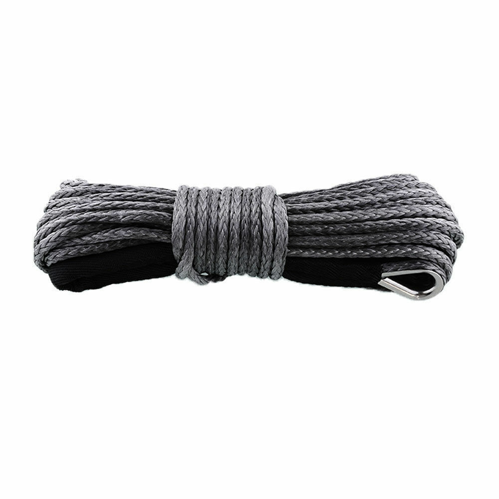 Carbon Winch 12000lb 24m x 10mm Synthetic Black Winch Rope Replacement | Carbon Offroad