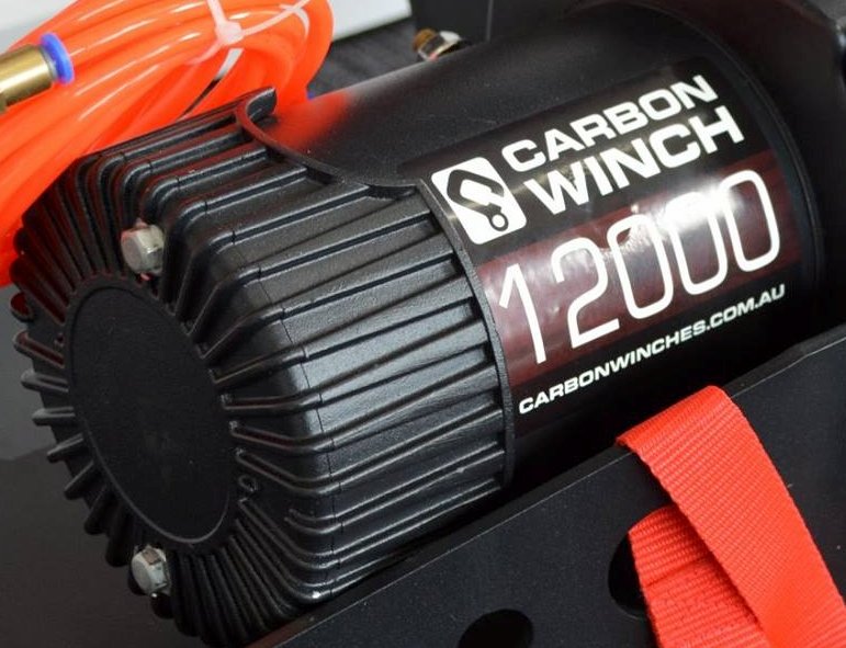 Carbon Winch 12V Winch Motor to suit V1 12k and 95P models with drum endplate and brake unit complete | Carbon Offroad