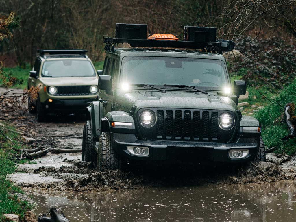 Jeep Wrangler 4xe (2021-Current) Slimline II 1/2 Roof Rack Kit / Tall | Front Runner