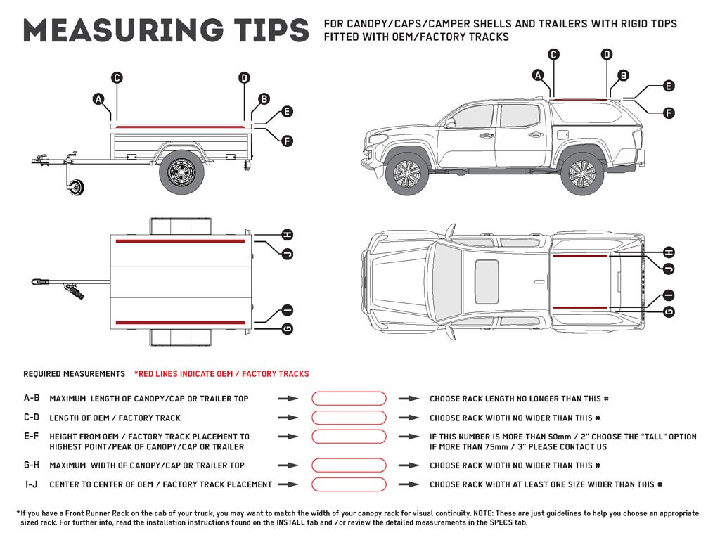 Ute Canopy or Trailer with OEM Track Slimline II Rack Kit / 1345mm(W) X 1964mm(L) | Front Runner