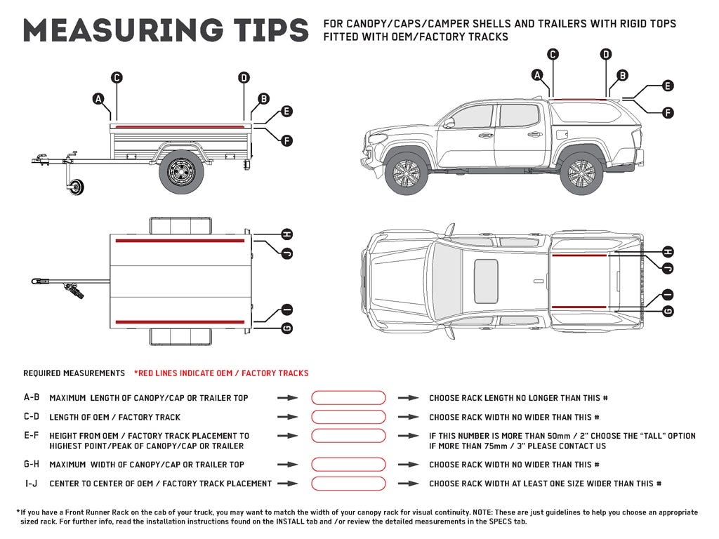Ute Canopy or Trailer with OEM Track Slimline II Rack Kit / Tall / 1475mm(W) X 2166mm(L) | Front Runner
