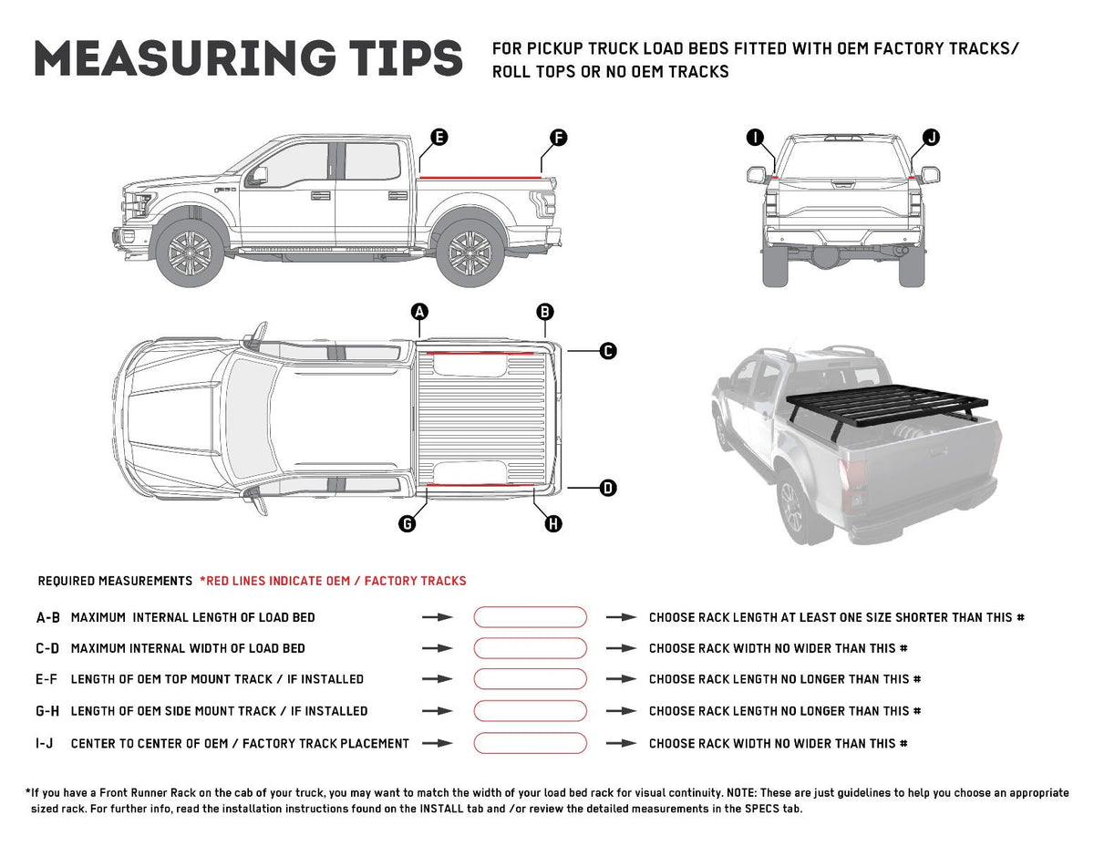 Ute Slimline II Load Bed Rack Kit / 1165(W) x 1560(L)