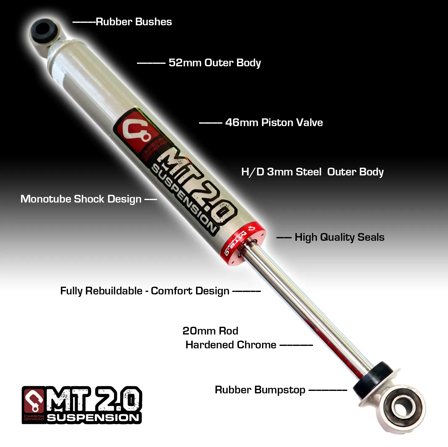 MT 2.0 Ford Everest 2015-2019 Strut Shock Kit 2-3 Inch - MT-FORD-EVER2_2SD 18