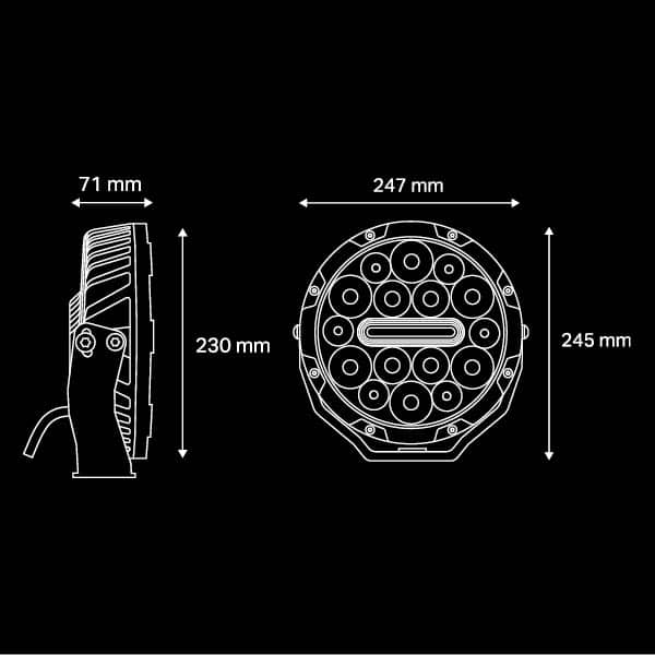Nitro 140 Maxx 9″ LED Driving Light (Pair) | Ultra Vision