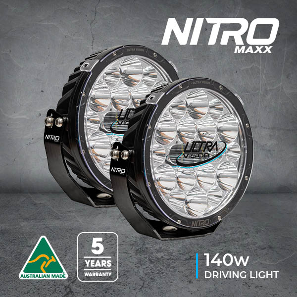 Nitro 140 Maxx 9″ LED Driving Light (Pair) | Ultra Vision