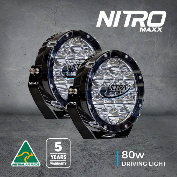 NITRO 80 Maxx LED Driving Light (Pair) | Ultra Vision