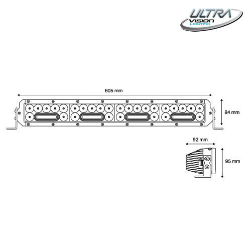 NITRO Maxx 205W 24″ LED Light bar | Ultra Vision