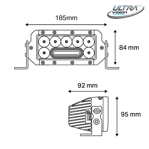 NITRO Maxx 55W 7″ LED Light bar | Ultra Vision