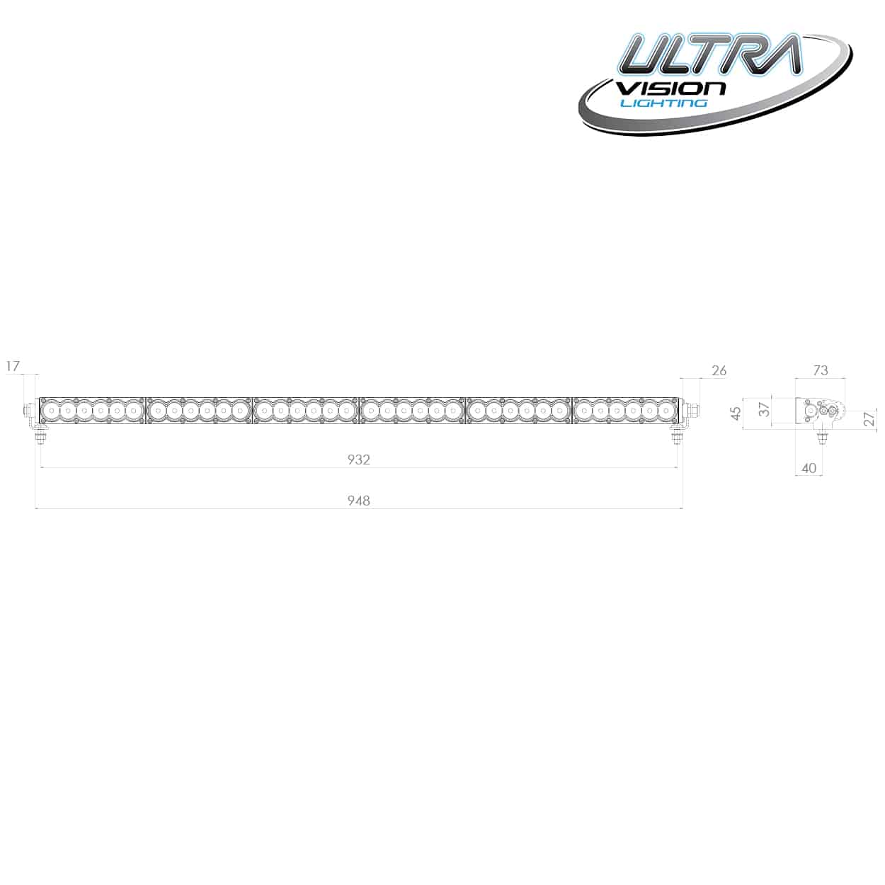 Raptor 180 LED 39″ Light Bar | Ultra Vision
