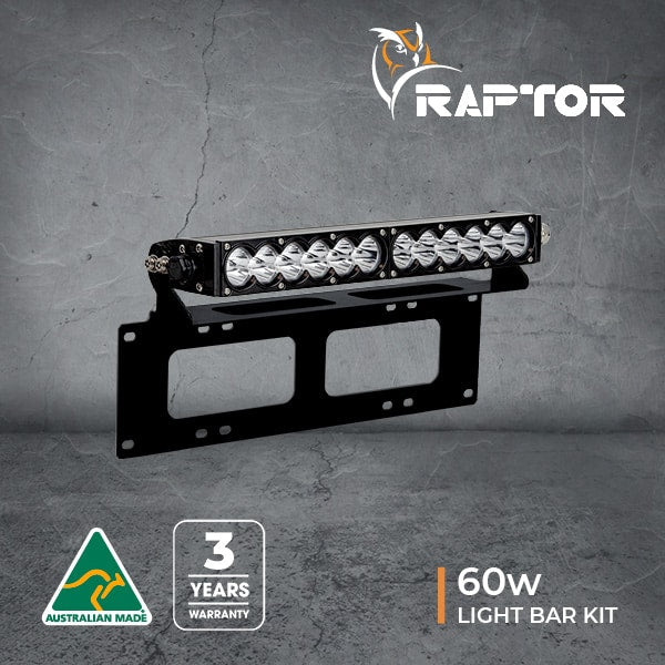 Raptor 60 LED 14.5″ Light Bar Number Plate Kit | Ultra Vision