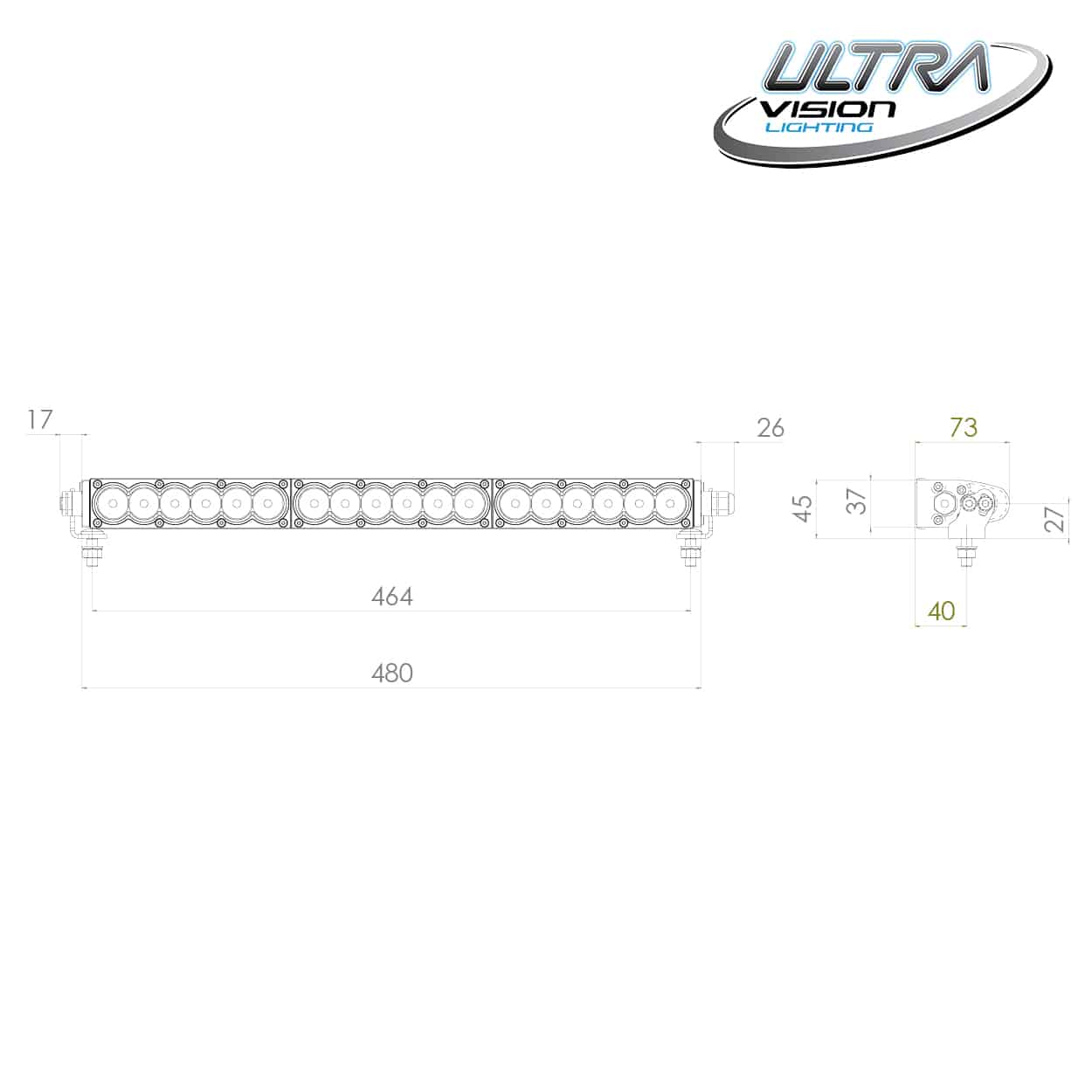 Raptor 90 LED 20.5″ Light Bar | Ultra Vision