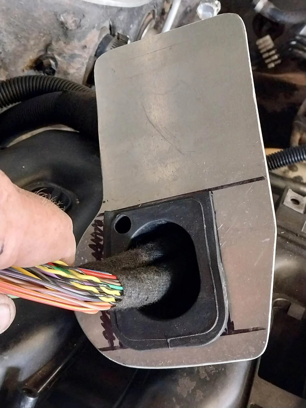 BMW M57N Wiring Grommet Plate for GU Patrol