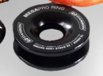 Carbon Offroad MegaPro Winch Recovery Ring Soft Shackle Pulley 10000kg - Black | Carbon Offroad