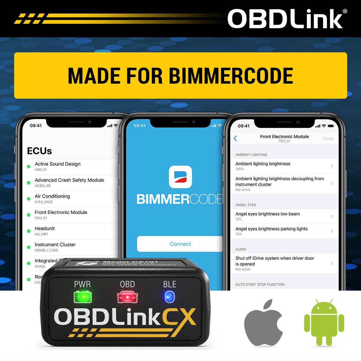 OBDLink CX Designed For Bimmercode Bluetooth 5.1 BLE OBD2 Adapter