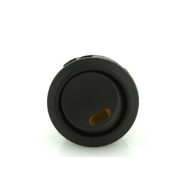 Jaylec SW8313 Rocker Switch On/Off Round Amber 12/24V 10A | Jaylec
