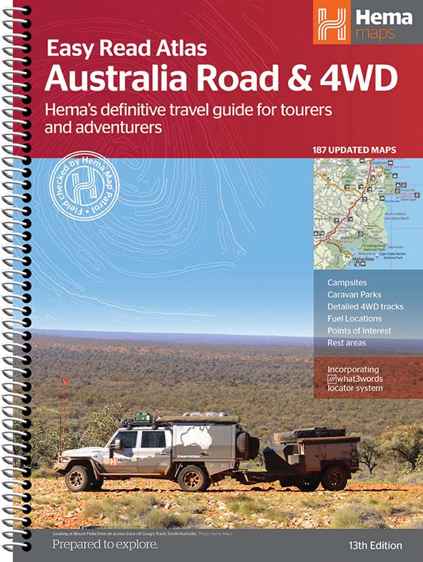 Australia Road & 4WD Easy Read Atlas - 292 x 397mm (13th Edition) | Hema