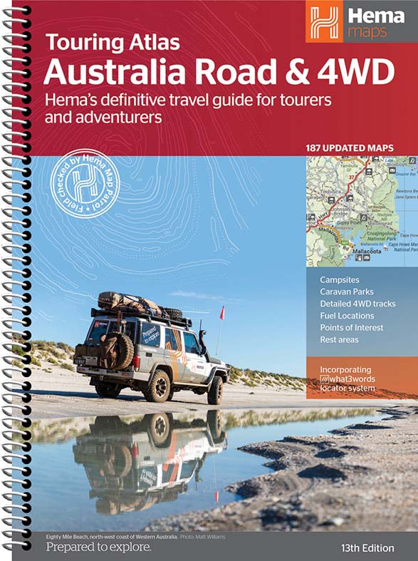 Australia Road & 4WD Touring Atlas - 215 x 297mm (13th Edition) | Hema