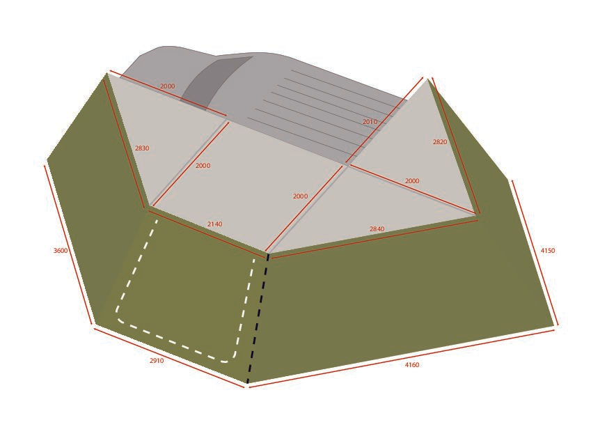 23Zero Peregrine 270 Awning - Free Standing - RHS | 23Zero