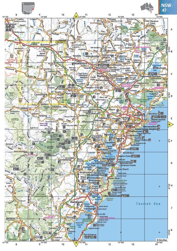 Australia Road & 4WD Easy Read Atlas - 292 x 397mm (13th Edition) | Hema