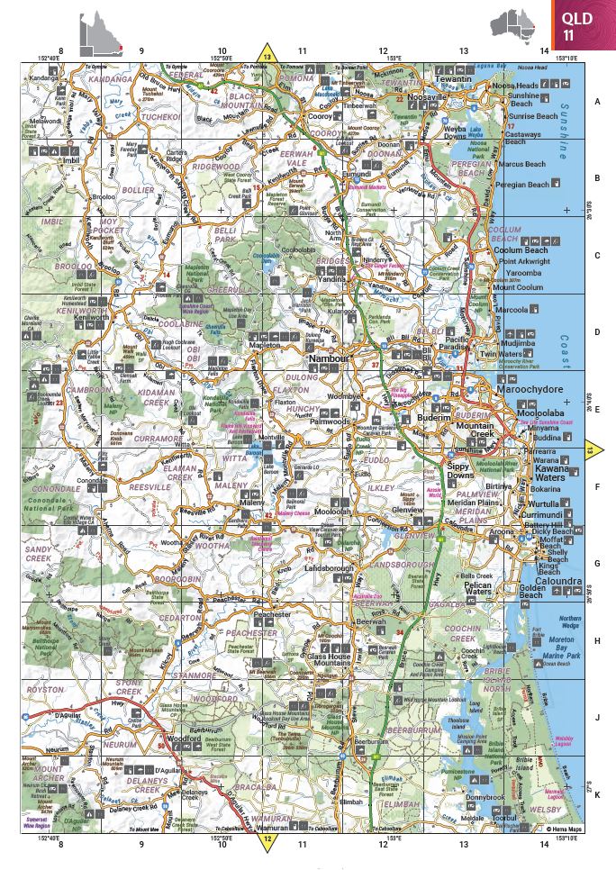 Australia Road & 4WD Easy Read Atlas - 292 x 397mm (13th Edition) | Hema