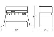 Narva 6-Way Standard ATS Blade Fuse Box (Raised Mount) with Transparent Cover and 12 Terminals | Narva