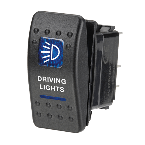 Narva 12 Volt Illuminated Off/On Sealed Rocker Switch with 'Driving Li